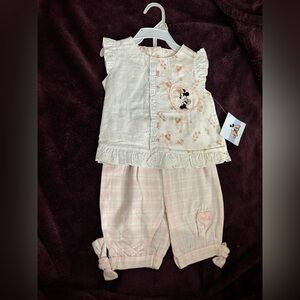 Disney Cream and Pink Minnie Mouse Baby Set